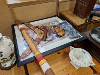 TABLE LOT OF AUSTRALIAN ITEMS