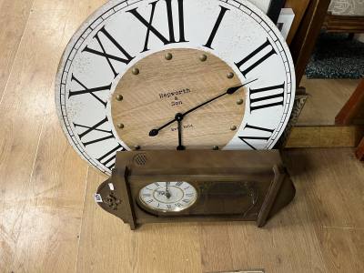 2 X WALL CLOCKS + PRINTS
