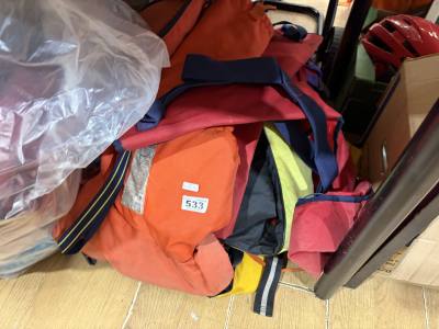 LOT OF LIFE JACKETS