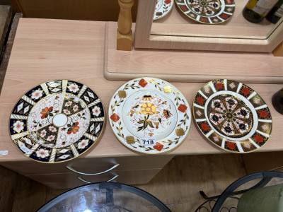 3 X ROYAL CROWN DERBY PLATES