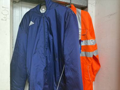 ADIDAS COAT + HI-VIS OVERALLS