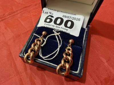 9CT GOLD DROP EARRINGS (6.5 GRAMS)