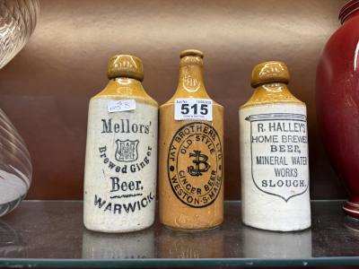 3 X STONEWARE BOTTLES