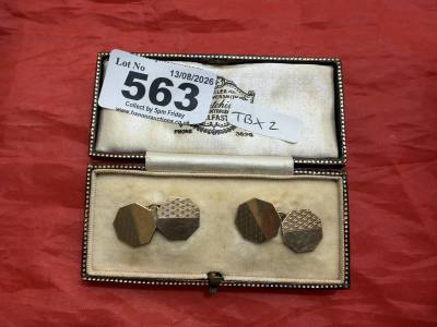 PAIR OF 9 CT GOLD CUFFLINKS (4.1 GRAMS)
