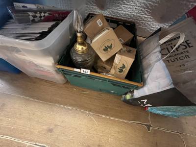 BOX OF CRYSTAL + CHINA