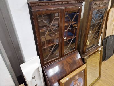 MAHOGANY BUREAU BOOKCASE