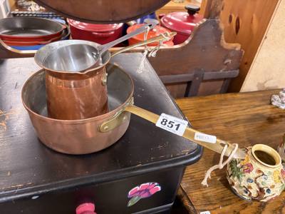 3 X BRASS POTS