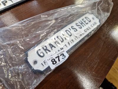 GRANDADS SHED SIGN