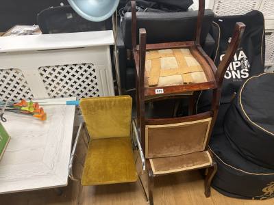 2 X INLAID CHAIRS + MINI CHAIR