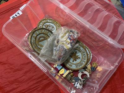 LOT OF LODGE BADGES ETC