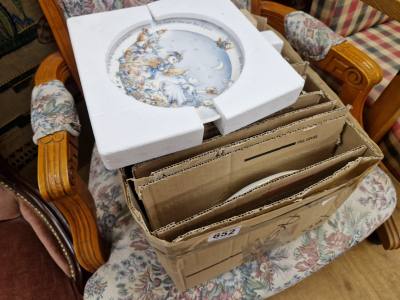 BOX OF PICTURE PLATES (SOME ROYAL DOULTON)