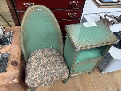 WICKER CHAIR + OTTOMAN