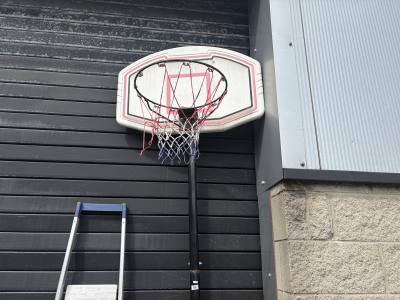 BASKETBALL NET + SKATEBOARD