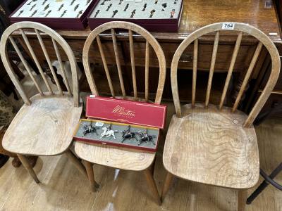 3 STICKBACK CHAIRS