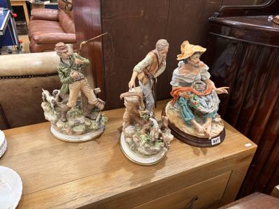 3 X CAPODIMONTE FIGURES