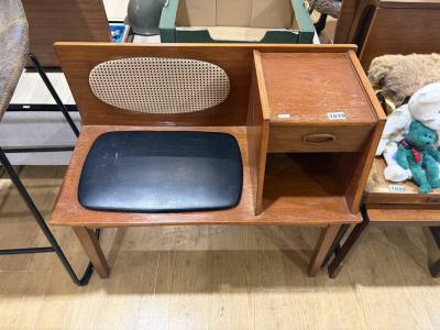MID-CENTURY TELEPHONE BENCH