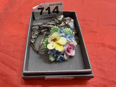 MICROMOSAIC + DRESS BROOCHES