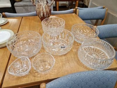 LOT OF CRYSTAL BOWLS