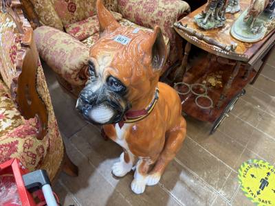 LARGE MID CENTURY DOG FIGURE