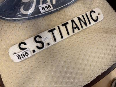 S.S TITANIC SIGN