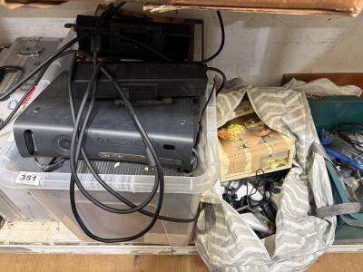 BOX OF CONSOLES + BAG OF ACCESSORIES