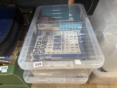 BOX OF "DR WHO" MAGAZINES + RETRO GAME MAGS 