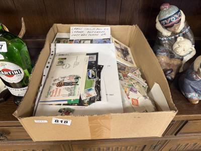LARGE COLLECTION OF STAMPS / POSTCARDS / FIRST DAY COVERS ETC.