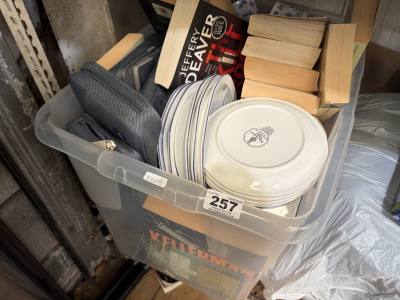 BOX LOT OF BOOKS + ODDS