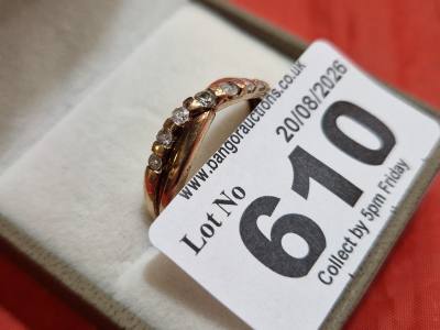 9CT DIAMOND RING (0.33CT 3 GRAMS) (SIZE S) 