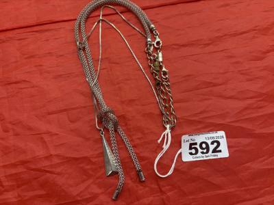 2 X SILVER NECKLACES