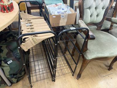PAIR OF SHOE RACKS
