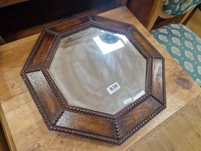 OAK BEVELLED MIRROR