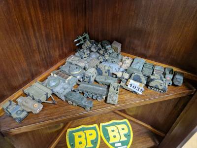 SHELF OF TANK MODELS