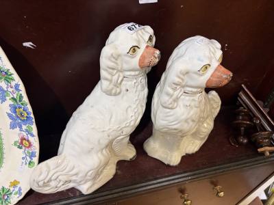 PAIR OF MANTLE DOGS