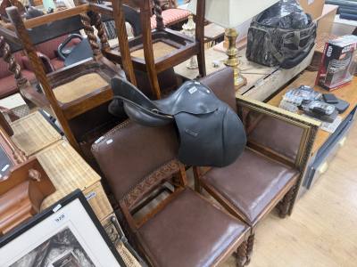 6 X OAK DINING CHAIRS