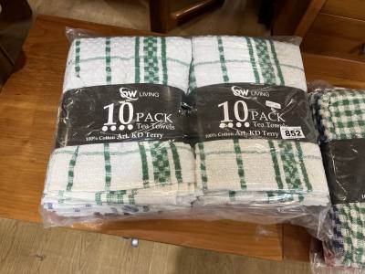 2 X 10 PACKS OF TEA TOWELS