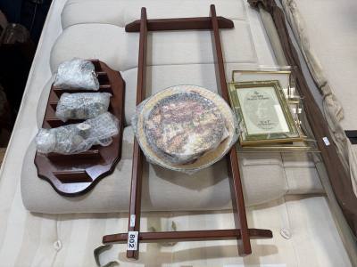 LOT OF COLLECTORS PLATES + RACKS ETC.