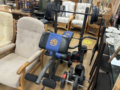 WEIGHT BENCH + WEIGHTS
