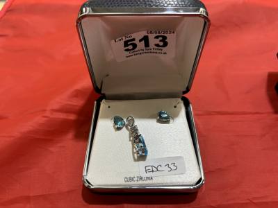 SILVER EARRINGS + PENDANT