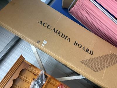 BOX OF DARK WALNUT COMPOSITE WALL PANELS 
