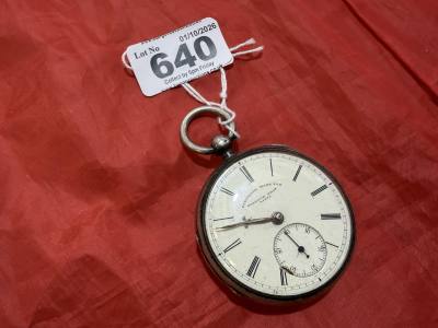 SILVER POLLOCK BROS LARNE POCKET WATCH