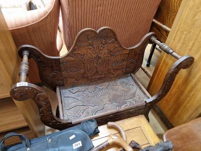 CARVED BENCH (SLIGHT DAMAGE)