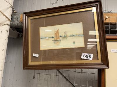SIGNED NAUTICAL WATERCOLOUR