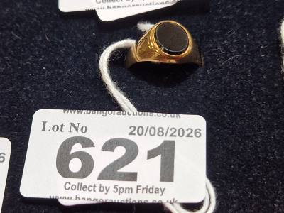 9CT GOLD SIGNET RING (SIZE L) (2.6 GRAMS)