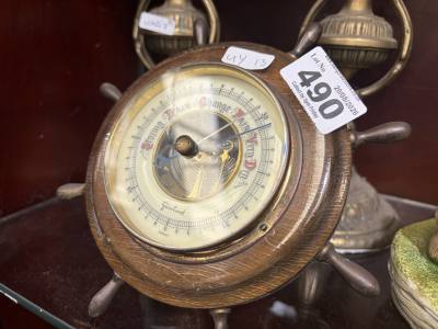 SHIPS WHEEL BAROMETER
