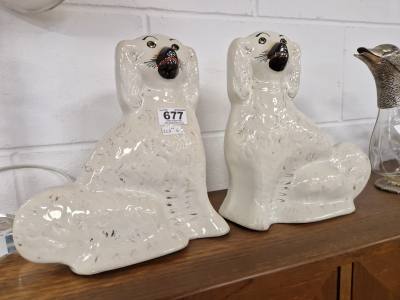 PAIR OF MANTLE DOGS