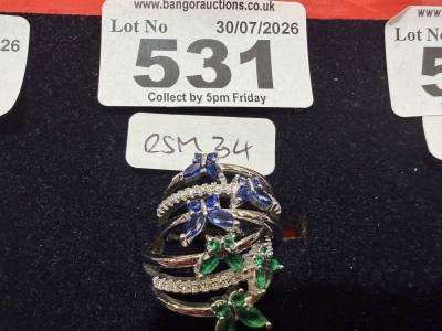 2 X SILVER DRESS RINGS