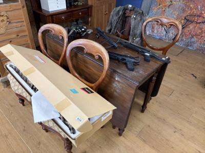DROP LEAF TABLE + 4 X CHAIRS