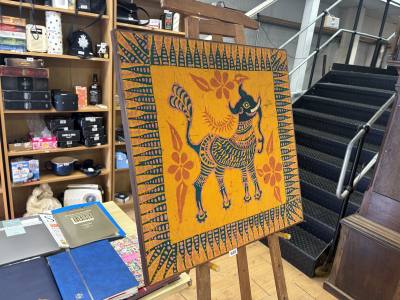 BATIK FOLK ART TEXTILE PAINTING