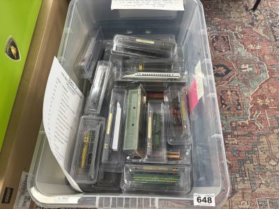 BOX OF TRAIN MODELS
